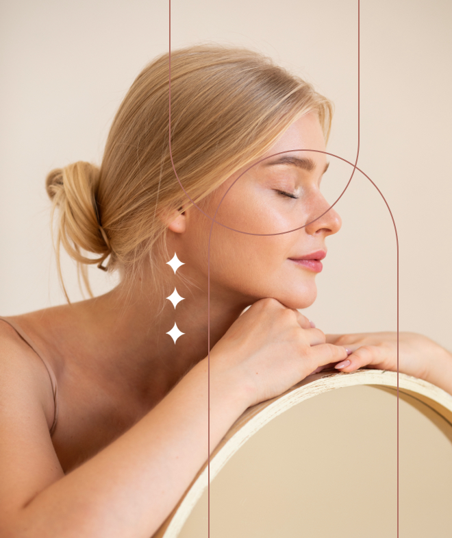 Vrouw met mooie huid